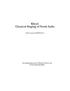 Khyal: Classical Singing of North India