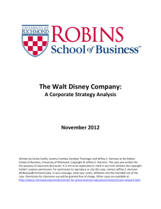 The Walt Disney Company: A Corporate Strategy Analysis