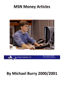 Michael Burry Case Studies