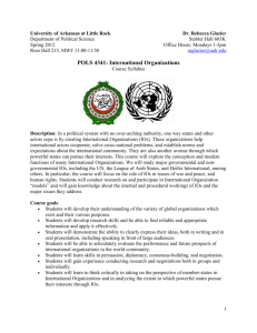 POLS 4341: International Organizations