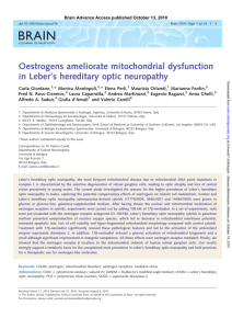 Oestrogens ameliorate mitochondrial dysfunction in Leber's