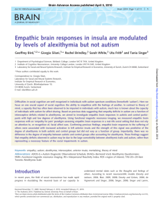 Empathic brain responses in insula are