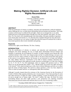 Making Right(s) Decision: Artificial Life and Rights