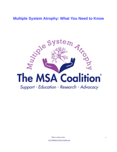 MSA - What You Need to Know pdf - The Multiple System Atrophy