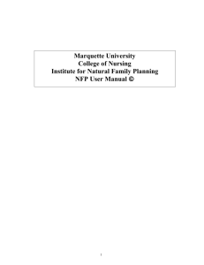 Natural Family Planning User Manual