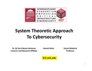 System Theoretic Approach To Cybersecurity