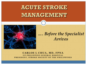 Acute Stroke Management by Carlos L Chua