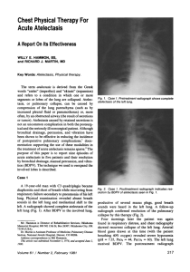 Chest Physical Therapy For Acute Atelectasis