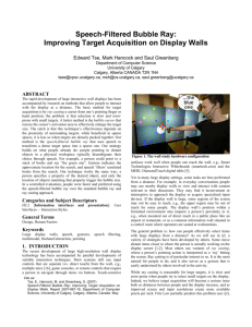 Speech-Filtered Bubble Ray: Improving Target Acquisition on