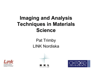 Imaging and Analysis Techniques in Materials Science