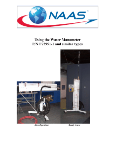 Using the Water Manometer