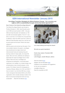 GEN International Newsletter January 2015