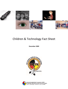 Children & Technology Fact Sheet