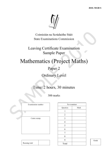 Mathematics (Project Maths)