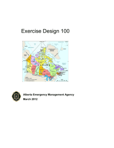 exercise design 101 - Alberta Public Safety Training