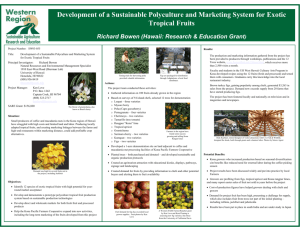 Development of a Sustainable Polyculture and Marketing System for