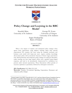 Policy Change and Learning in the RBC Model
