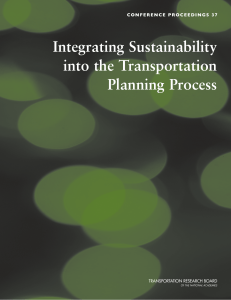 Integrating Sustainability into the Transportation Planning Process