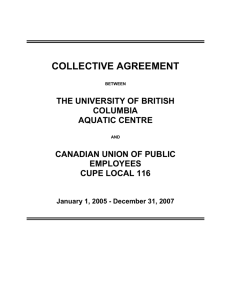 Collective Agreement - Labour Relations Board