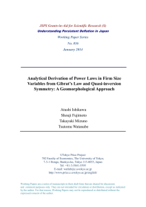 Analytical Derivation of Power Laws in Firm Size Variables from