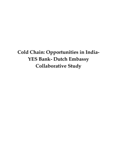 Cold Chain Sector in India – Yes Bank Report 2014