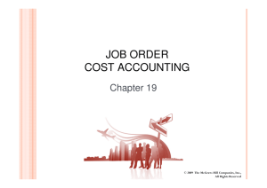 job order cost accounting