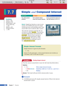 Simple and Compound Interest