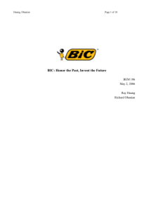 BIC: Honor the Past, Invent the Future