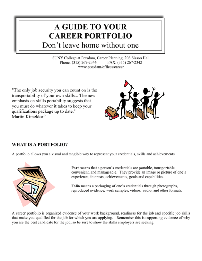 A guide to your career portfolio: Don't leave home