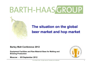 Gobal beer and hop market 2012