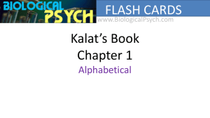FLASH CARDS Kalat's Book Chapter 1