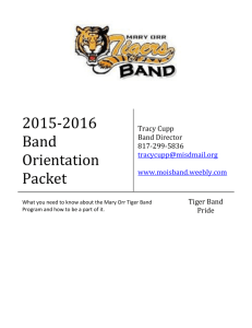 Band Orientation Packet