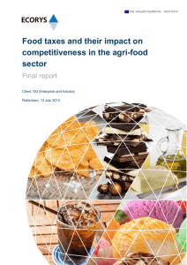 Food taxes and their impact on competitiveness in the agri