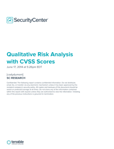 Qualitative Risk Analysis with CVSS Scores