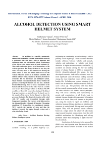 alcohol detection using smart helmet system