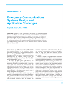 Emergency Communications Systems Design and