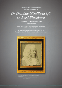 Dr Dominic O'Sullivan QC on Lord Blackburn
