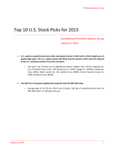 Top 10 US Stock Picks for 2015