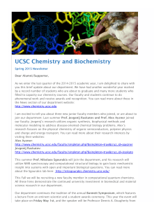 UCSC Chemistry and Biochemistry