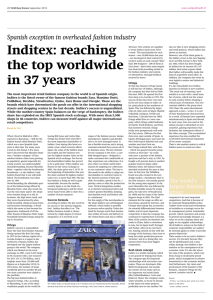 Inditex: reaching the top worldwide in 37 years