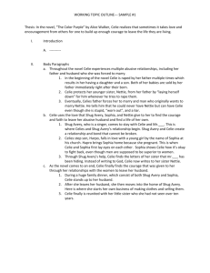 WORKING TOPIC OUTLINE--- SAMPLE #1 Thesis: In the novel