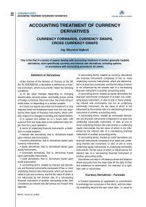 ACCOUNTING TREATMENT OF CURRENCY DERIVATIVES