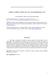 1 FOREIGN CURRENCY DERIVATIVE USE AND SHAREHOLDER