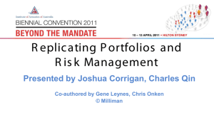 Replicating Portfolios and Risk Management