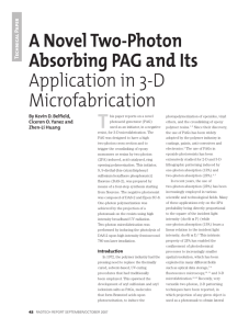 A Novel Two-Photon Absorbing PAG and Its Application in 3