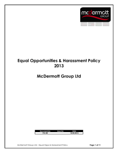 Drugs and Alcohol Abuse Policy for McDermott Group