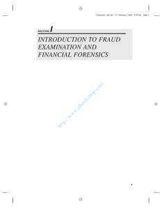 introduction to fraud examination and financial forensics