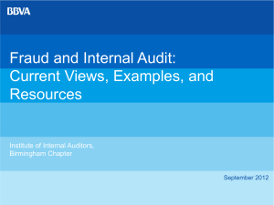 Fraud and Internal Audit - The Institute of Internal Auditors