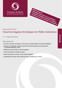 Fraud Investigation Techniques for Public Institutions