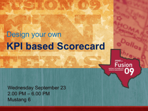 KPI based Scorecard